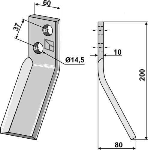 BLRH-104-R Rotorzinken R - passend zu Sicma