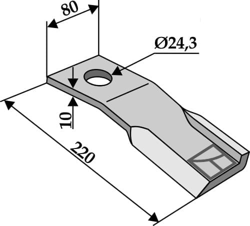 BL63-IND-90-R Schlegel 220mm R - passend zu Humus