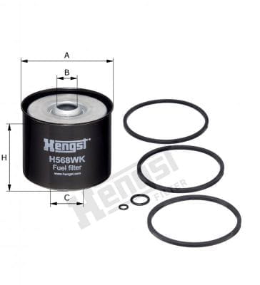 BLH568WKD498 Hengst Filter H568WK D498 Kraftstofffilter SpinOn