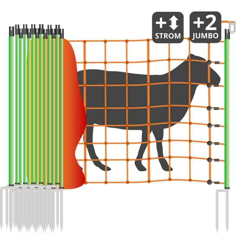10450 Schafnetz Leitmix Zaun  - 50m / 2 Spitzen / 90cm