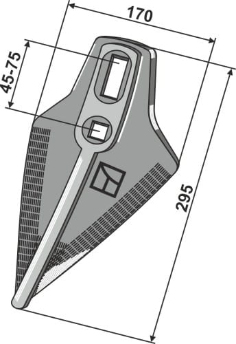Gänsefußschar 170mm Hartmetallbeschichtet - passend zu Amazone Cenius, Centaur