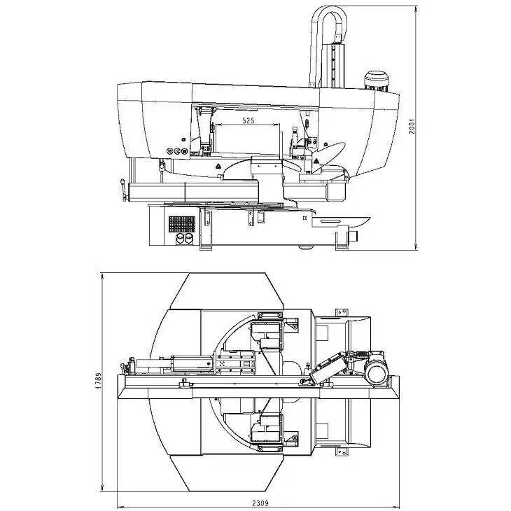 BOMAR Individual 520.360 DGH – halbautomatische Doppelgehrungsbandsäge mit hydraulischem Vollhubspannstock
