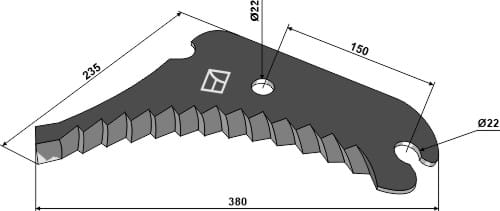 BL29816 Rundballenmesser 380mm - passend zu Vicon VF16518393