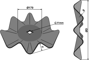BL2943 Gewellte Scheibe Ø460x4