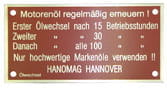 BL23964 Motorblockschild
