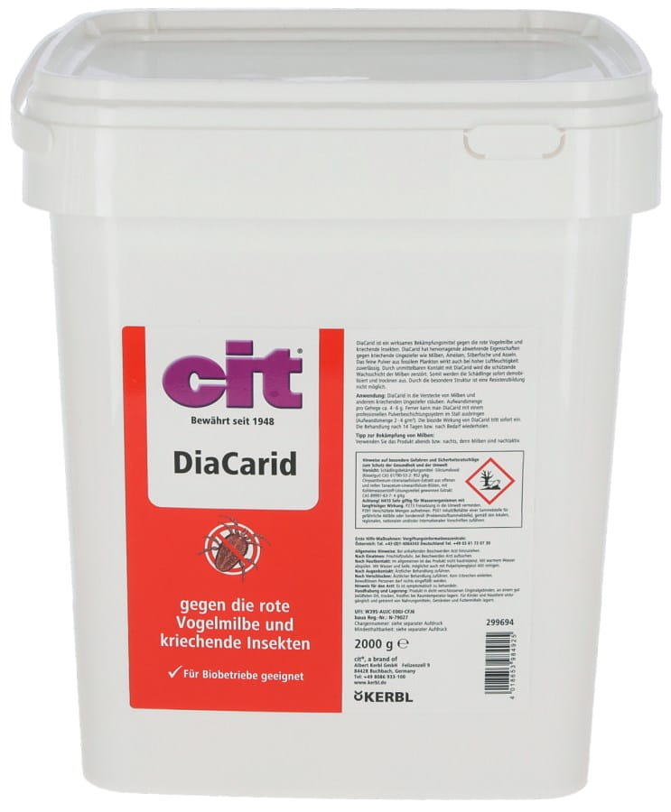 Cit DiaCarid 2000g – Großpackung gegen rote Vogelmilbe & kriechendes Ungeziefer