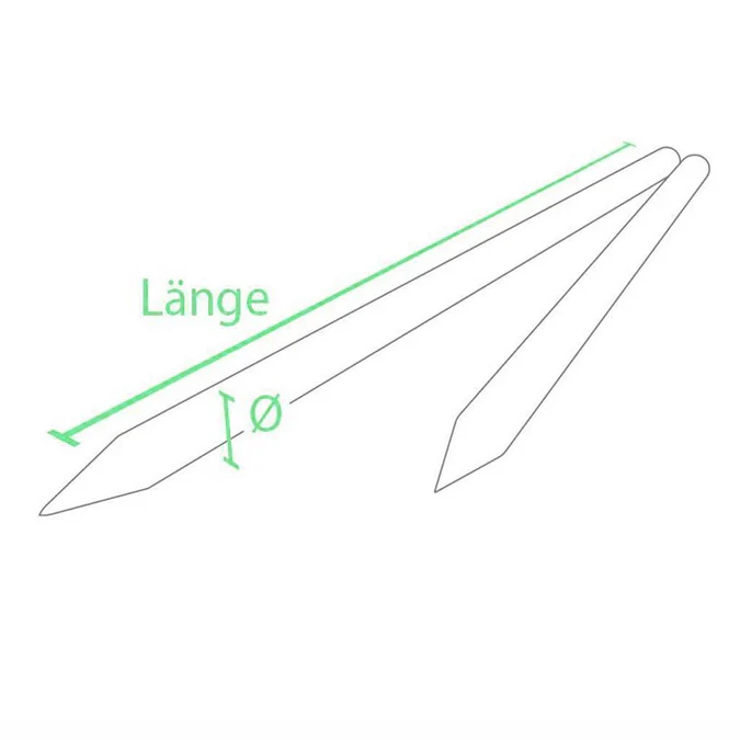 Recyclingpfahl Rund 7cm 2,25m – hanit® Kunststoff Zaunpfosten extra lang