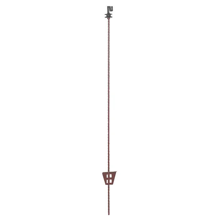 10x Federstahlpfahl rund 107cm mit Kopfisolator