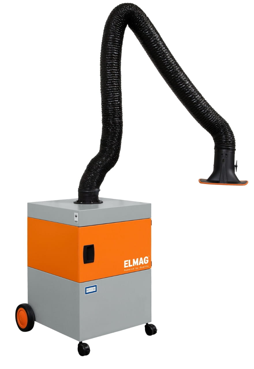 Welding fume extraction system, mobile - 3m extraction arm, Ø150mm - H13 AT-Edition / W3/IFA approval