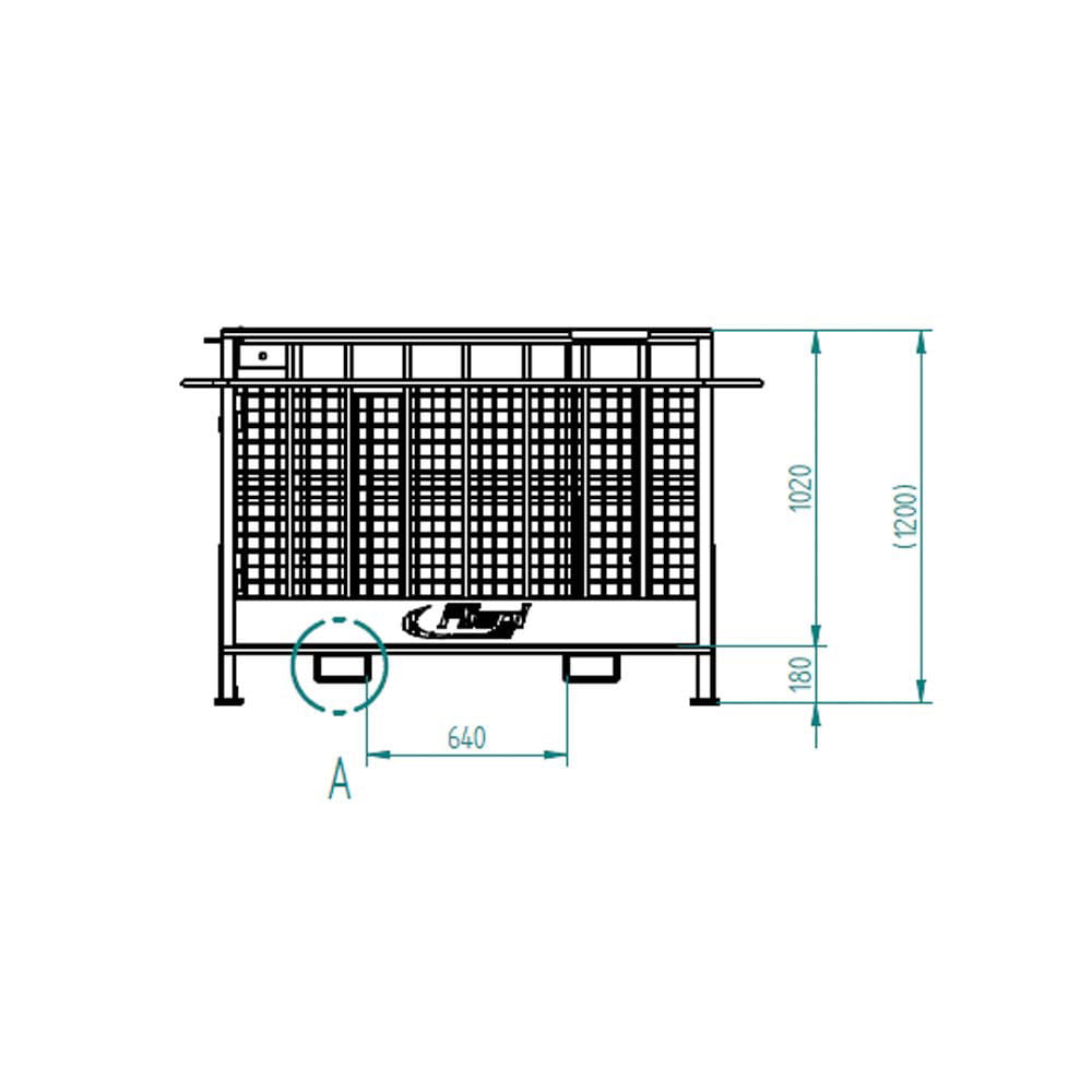 Fliegl Arbeitsbühne verzinkt 1570x920x1100 mm | für Hof-, Rad- & Teleskoplader | 250 kg