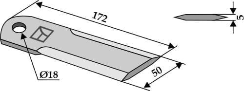 BL4307 Häckslermesser - passend zu John Deere Z42176