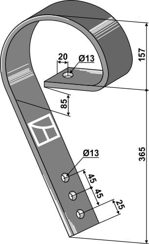 ET09221 Schleppzinken - passend zu Bednar KM060225