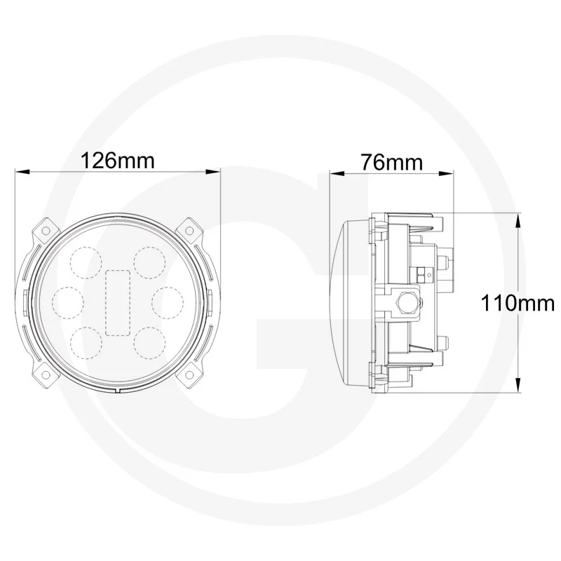 LED headlights - suitable for Valtra T3 series