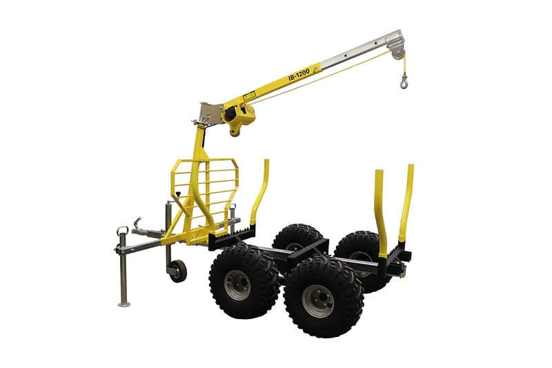 Crane for timber trailer IB 1200 – Forestry crane 300 kg lifting capacity
