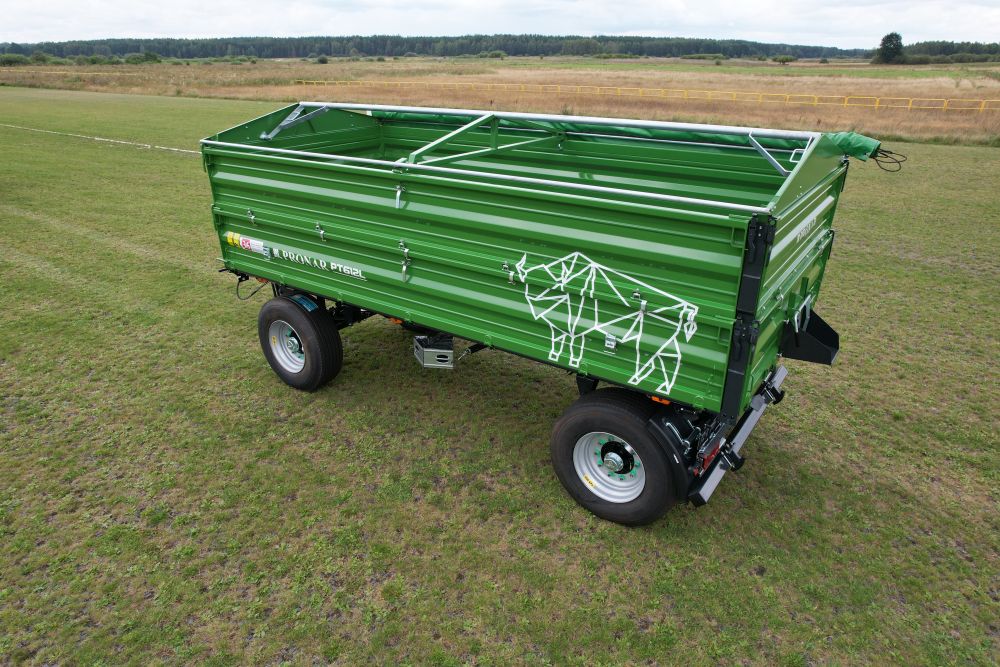 Grain trailer, grüner Anhänger, Faltplane, Rasen-/Grat- Anhänger, Zweiachsanhänger