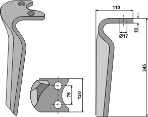 BL5812 Kreiseleggenzinken R - passend zu AMAZONE 6802400