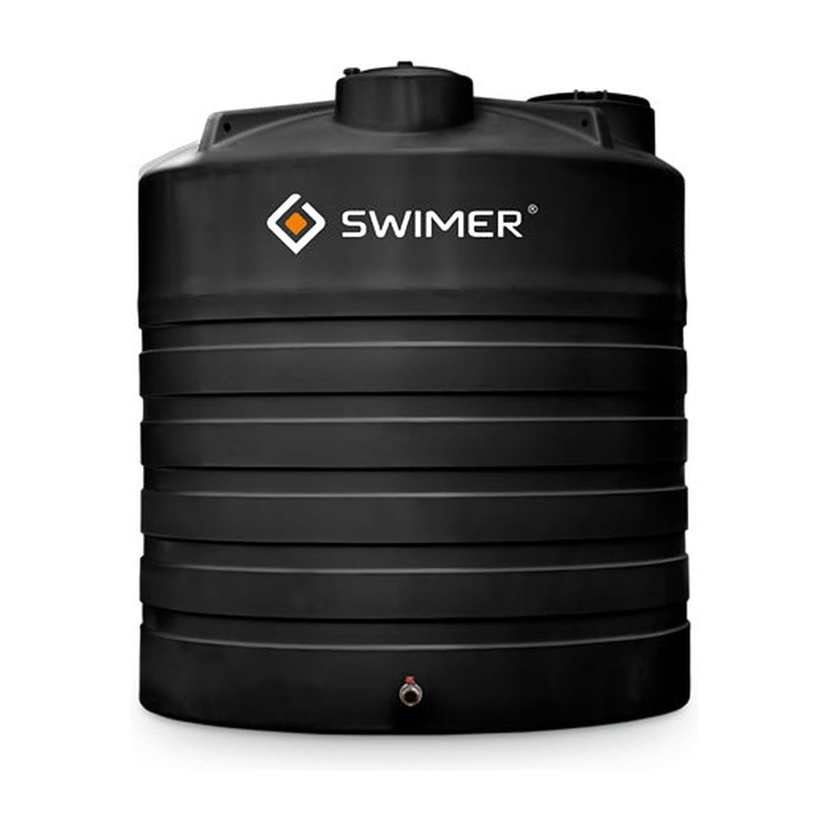 Wassertank, Schwarz, Rundtank, Speicherbehälter, Trinkwassertank
