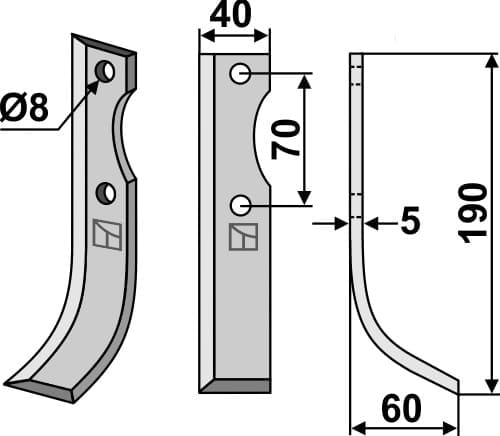 BL5349 Fräsmesser R - passend zu Gutbrod 071.73.120