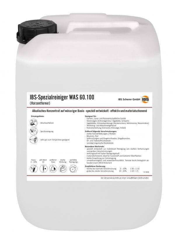 2050457 IBS Spezialreiniger WAS 60.100 (Harzentferner) - 20L
