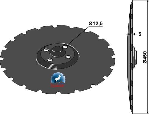 BL22747 Tellerscheibe Ø450x5mm - passend zu Väderstad 466947