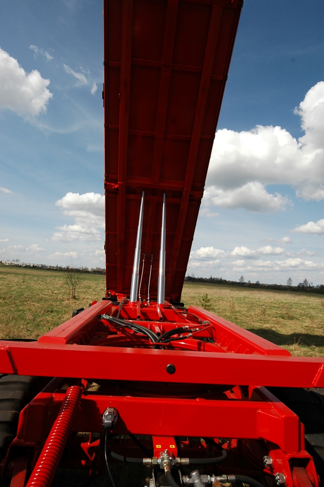 landwirtschaft, anhänger, hydraulik, rot, maschine