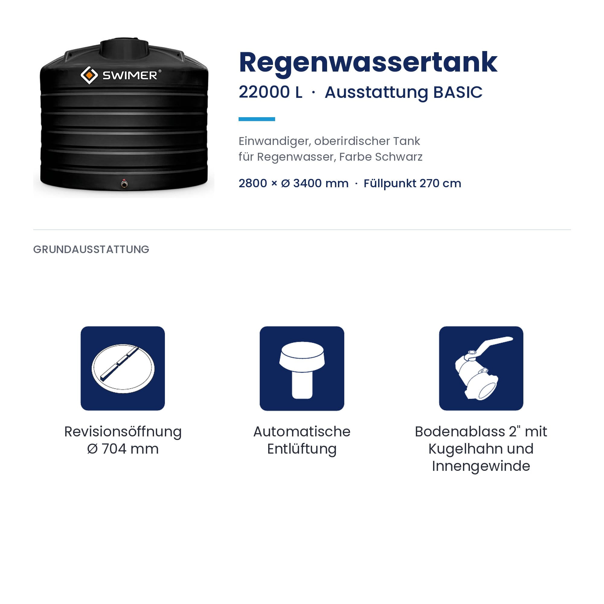 Swimer WATER TANK 22000 FUJP
