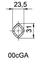 Walterscheid Profilrohr beschichtet Zitrone 00cGA - 1000mm