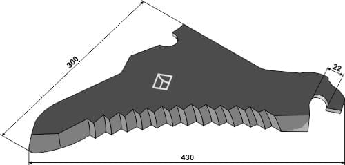 BL29797 Ladewagenmesser 5mm - passend zu Pöttinger 434.126