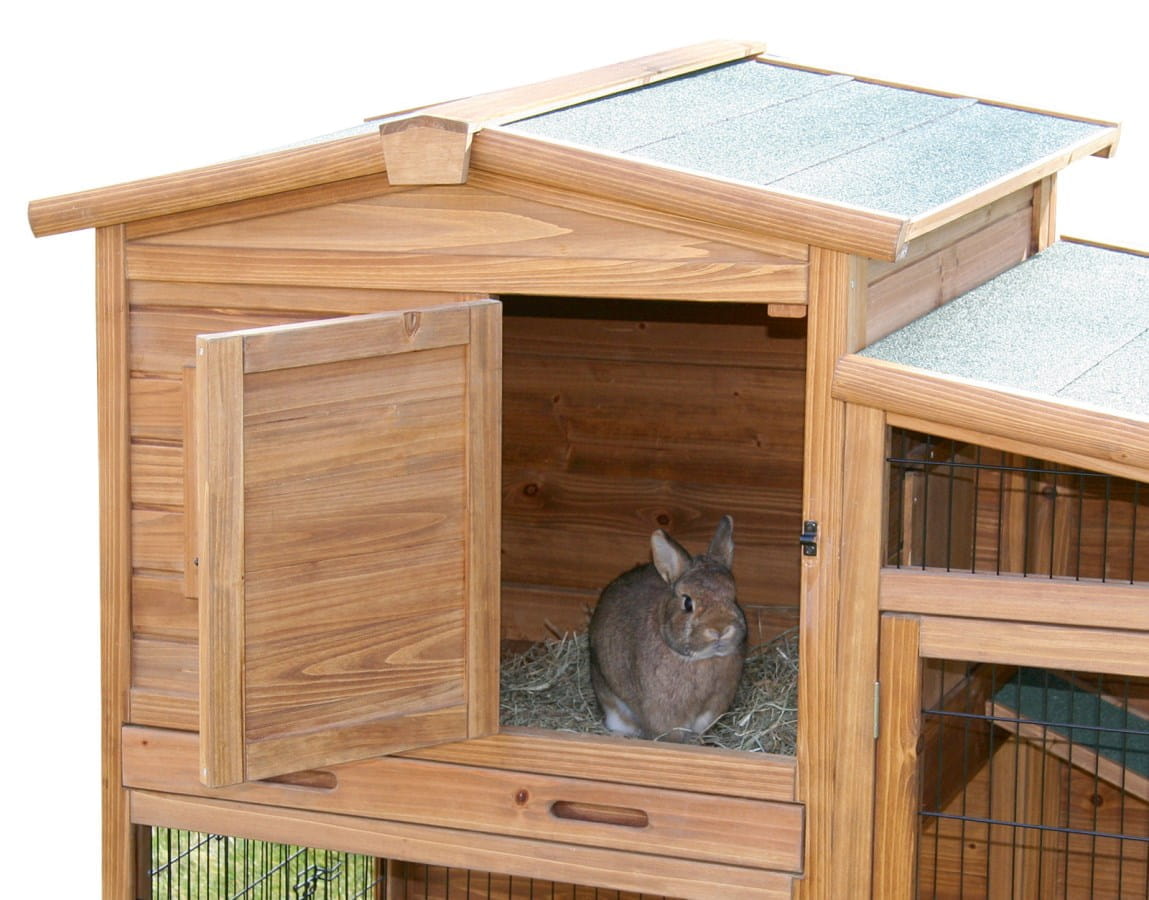 Wooden small animal hutch Fortuna - 160 x 80 x 117cm