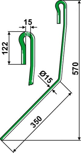 BL29068 Striegelzinken L - passend zu Amazone Citan / Avant 959334