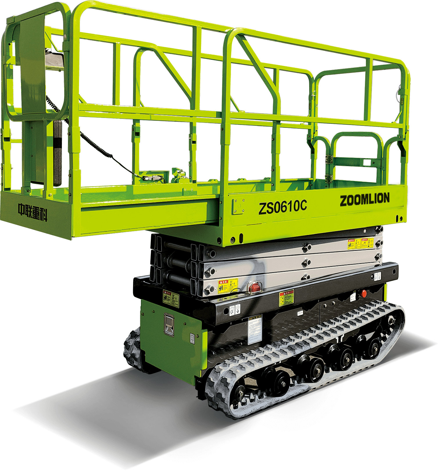 Nacelle ciseaux chenillée Zoomlion 8,80 m – Nacelle ciseaux tout-terrain d'une capacité de levage de 250 kg