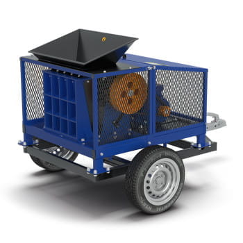 Anhänger Backenbrecher Bizon 450 - Benzinmotor 18PS