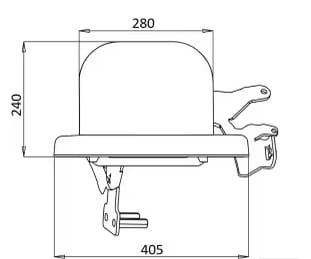 Brown PVC passenger seat - compatible with John Deere