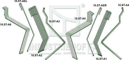 BL29106 Striegelzinken - Satz - Exaktstriegel II