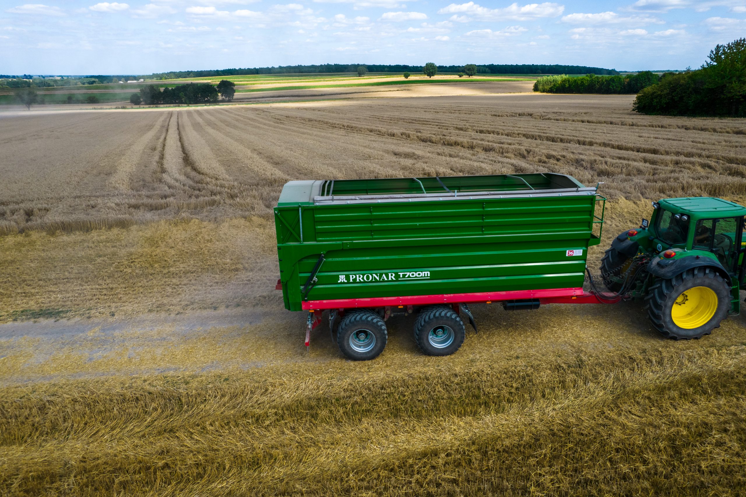 landwirtschaft, auflieger, traktoranhänger, grün, feldbau