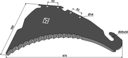 BL29884 Ladewagenmesser 5mm - passend zu Strautmann 41018501