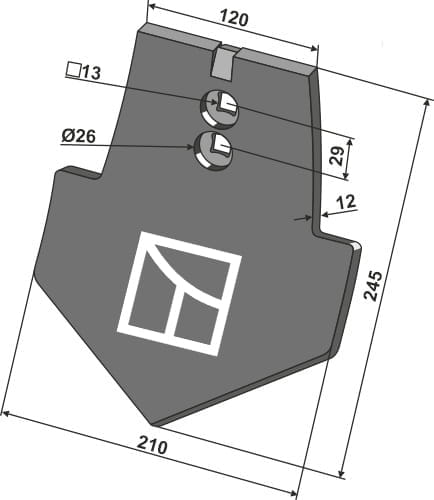 BL23782 Scharspitze 245mm - passend zu Väderstad 172326