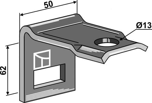 BL28627 Halter für Zinken 32x12