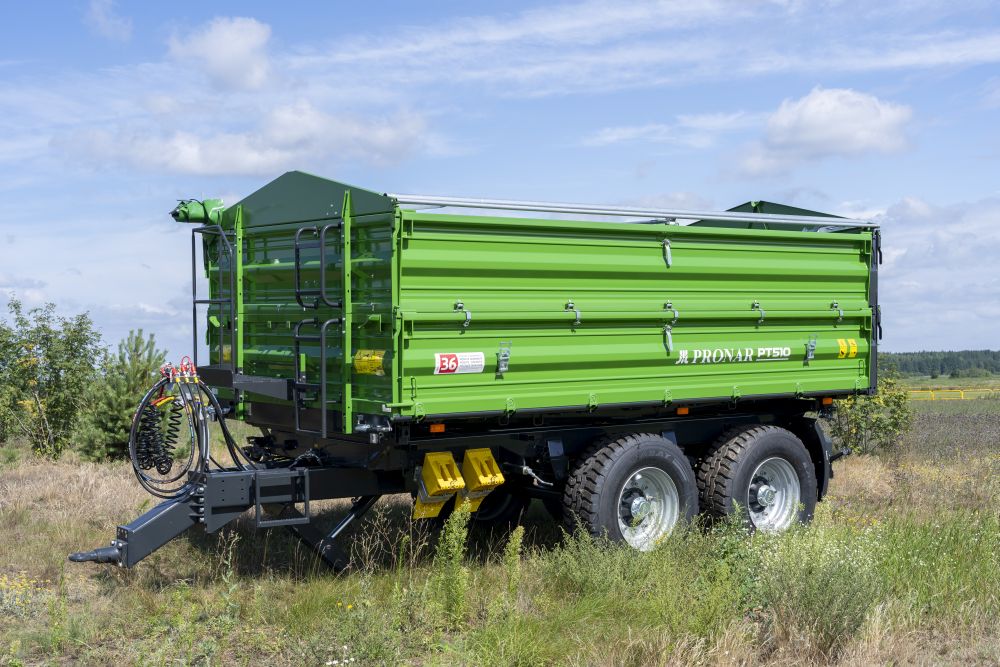 grün trailer, landwirtschaftlicher anhänger, offener kipper, langer trailer, reifen trailer