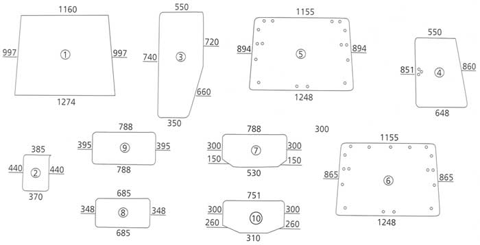E043961 Seitenscheibe rechts und links BL17061