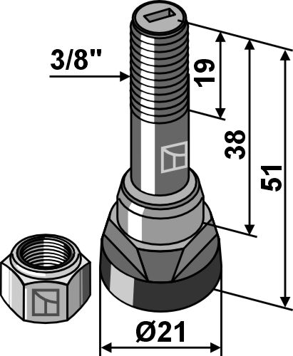 Dent de fraisage Ø21