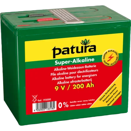 Patura electric fence battery Super Alkaline 9V / 200Ah