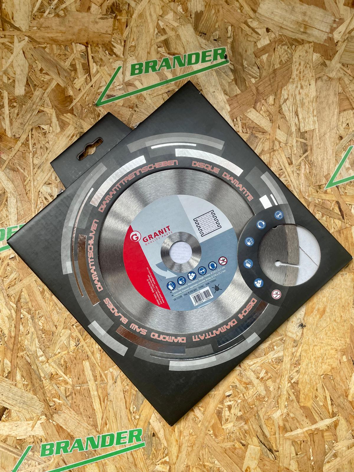 Granit Beton Diamanttrennscheibe klein 230x10mm / 22,2mm - Elektrowinkelschleifer