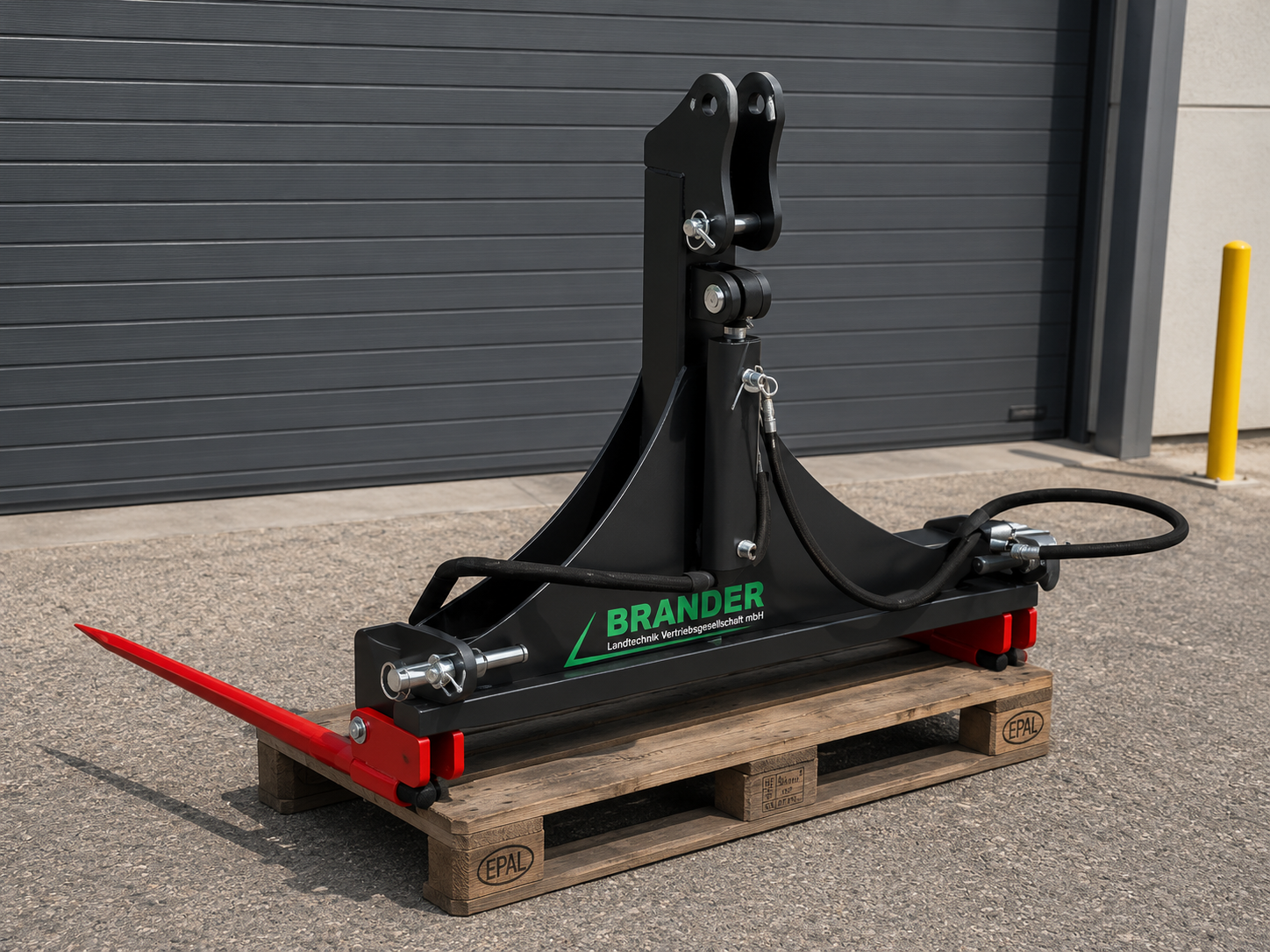Cadre de pressage hydraulique CAT 1 / CAT 2 | Porte-balles à 2 dents