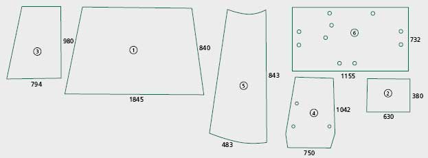 BL26990 Frontscheibe unten, links