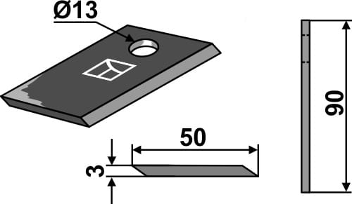 BL27875 Rotorklinge - passend zu Agria AS560KM