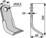 BL3557 Y- Messer 210 für Breviglieri