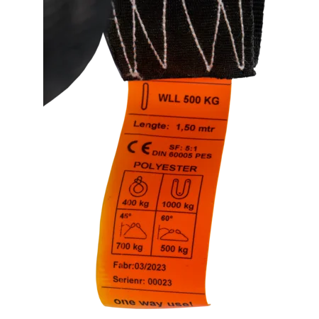 Sangle de rechange Patura pour treuil de jambe avant, pour supports de soins et de parage des sabots, 3,00 m de long, 5 cm de large