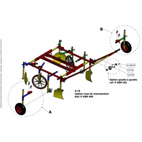 Roulettes pivotantes pour poseurs de film | Roue motrice pour poseurs de film manuels