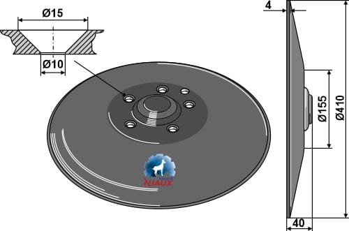 BL29239 Kolterscheibe Ø410x4 - passend zu Amazone 961301